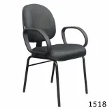 cadeira executiva c/ lâmina – 4 pés e braços – Mod. 1518