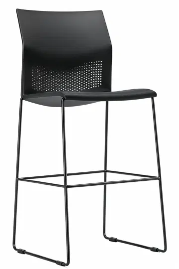 banqueta plástica Connect fixa preta - modelo 1746