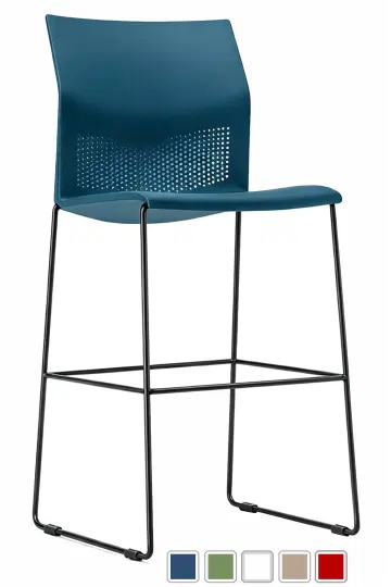banqueta plástica Connect fixa colorida - modelo 1747