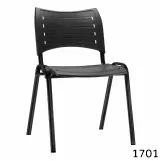 cadeira plástica ISO fixa preta – Mod. 1701