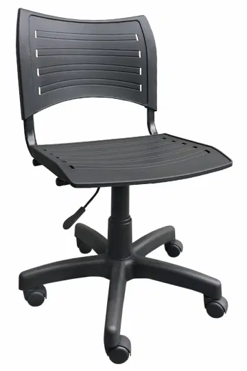 cadeira Plástica ISO giratória preta - modelo 1706