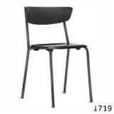 cadeira Bit plástica empilhável preta – Mod. 1719