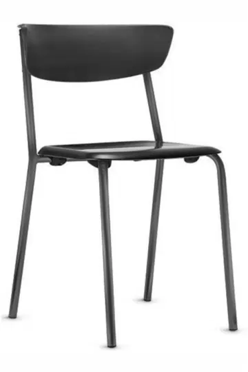 cadeira Bit plástica empilhável preta - modelo 1719