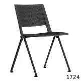 cadeira UP plástica fixa preta – Mod. 1724