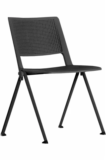 cadeira plástica UP fixa preta - modelo 1724