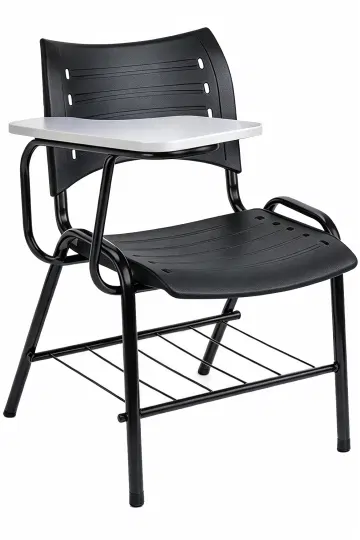 cadeira Plástica ISO universitária preta - modelo 1741