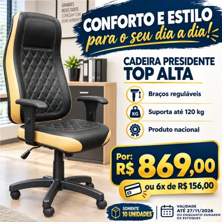 promoção cadeira top presidente